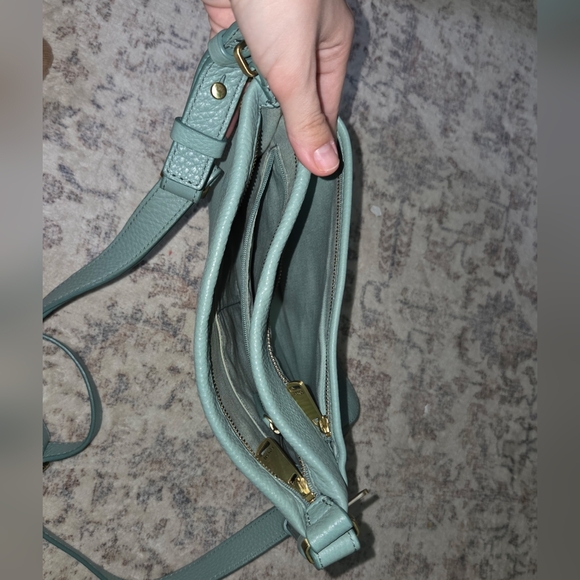 Fossil Green Leather Crossbody Bag - Picture 2 of 5